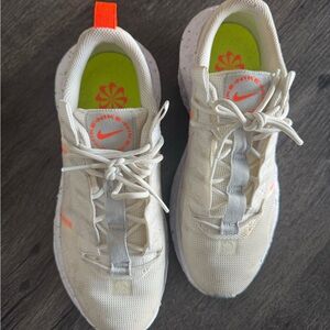 Nike White and Orange Sneakers